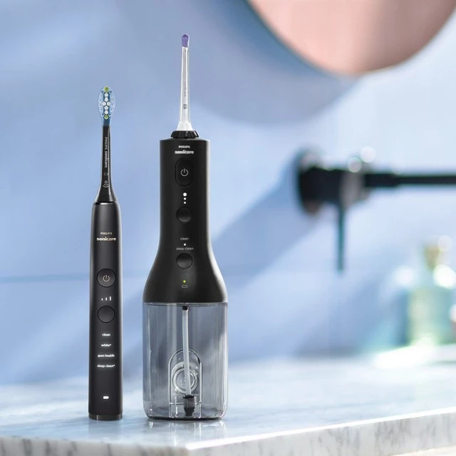 Σετ Oral shower Philips Sonicare Power Flosser 3000 Interdontal and Sonic ηλεκτρική οδοντόβουρτσα Diamond Clean series 9000, Philips Sonicare HX3886/43