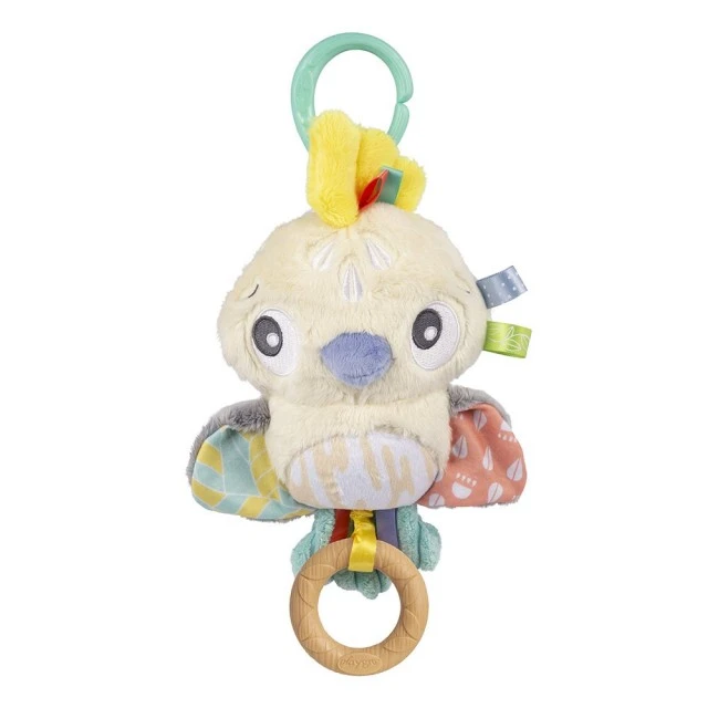 Μουσικό λούτρινο παιχνίδι Playgro Fauna Friends Cockatoo, με κλιπ καροτσιού, 0m+