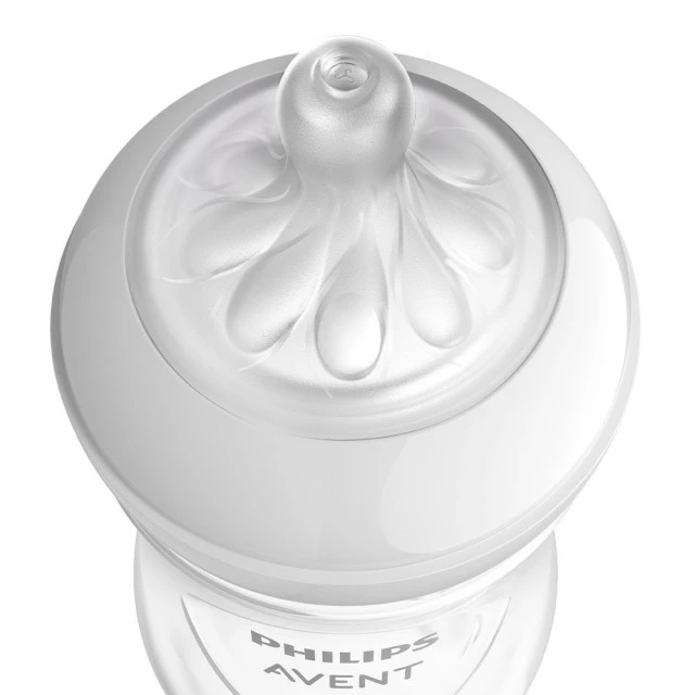 Μπουκάλι τροφοδοσίας Natural Response 330 ml με θηλή χωρίς διαρροή Natural Response Flow 4, 3m+, Philips AVENT SCY906/02