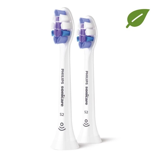 2 ανταλλακτικές κεφαλές S2 Sensitive Philips Sonicare HX6052/10, λευκές, εξαιρετικά μαλακές, για ευαίσθητα δόντια και ούλα