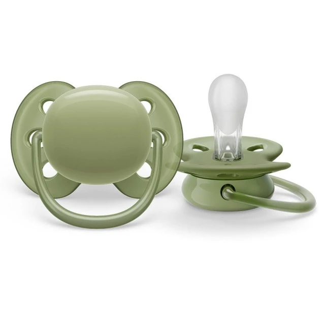 Σετ των 2 ορθοδοντικές πιπίλες Philips AVENT SCF093/01 Ultra Soft 18m+, σε κουτί αποστείρωσης