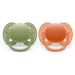 Σετ των 2 ορθοδοντικές πιπίλες Philips AVENT SCF093/01 Ultra Soft 18m+, σε κουτί αποστείρωσης
