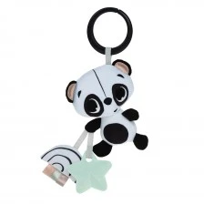 Μαλακό Baby Rattle Panda από τη συλλογή Black&White Décor, με κλιπ για κρέμασμα σε καρότσι, 0m+