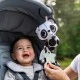 Μαλακό Baby Rattle Panda από τη συλλογή Black&White Décor, με κλιπ για κρέμασμα σε καρότσι, 0m+