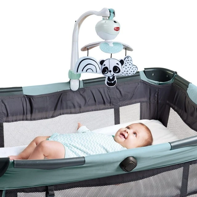 Μουσικό καρουζέλ 3-σε-1 TINY LOVE Take-Along Mobile από τη σειρά Black&White Décor, με 3 εύκολους τρόπους να κρεμάσετε στο σπίτι ή εν κινήσει, 30 λεπτά μουσικής με 5 διαφορετικές μελωδίες, 0m+