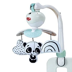 Μουσικό καρουζέλ 3-σε-1 TINY LOVE Take-Along Mobile από τη σειρά Black&White Décor, με 3 εύκολους τρόπους να κρεμάσετε στο σπίτι ή εν κινήσει, 30 λεπτά μουσικής με 5 διαφορετικές μελωδίες, 0m+