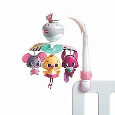 Μουσικό καρουζέλ 3 σε 1 TINY LOVE Take-Along Κινητό Tiny Princess για βρεφική κούνια, καρότσι και καλάθι αυτοκινήτου, 0m+