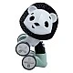 Κυλιόμενο παιχνίδι George the lion από τη σειρά Black&White Décor, με εύκαμπτο σώμα και περιστρεφόμενο κεφάλι, 3m+