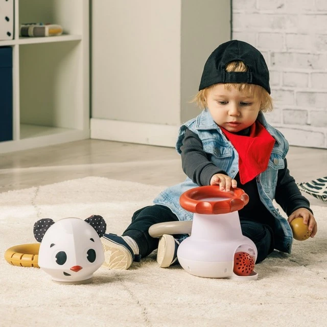 Ηλεκτρονικό μουσικό παιχνίδι Panda 3 σε 1 από τη σειρά Tiny Rockers, με 3 τρόπους παιχνιδιού: με μπάλες, δαχτυλίδια και μουσική, 6m+