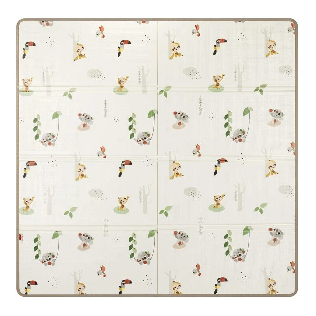 Πτυσσόμενο χαλάκι παιχνιδιού Tiny Love Boho Chic XL, μέγεθος 150x150 cm, πάχος 1 cm, σχεδιασμός διπλής όψης, αδιάβροχη επιφάνεια, συμπαγές πτυσσόμενο