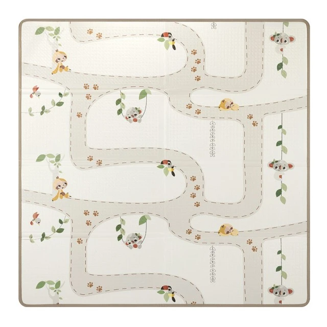 Πτυσσόμενο χαλάκι παιχνιδιού Tiny Love Boho Chic XL, μέγεθος 150x150 cm, πάχος 1 cm, σχεδιασμός διπλής όψης, αδιάβροχη επιφάνεια, συμπαγές πτυσσόμενο
