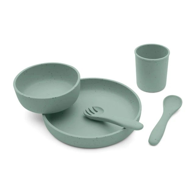Σετ τραπεζαρίας Platinum Silicone Sage 5 τεμαχίων