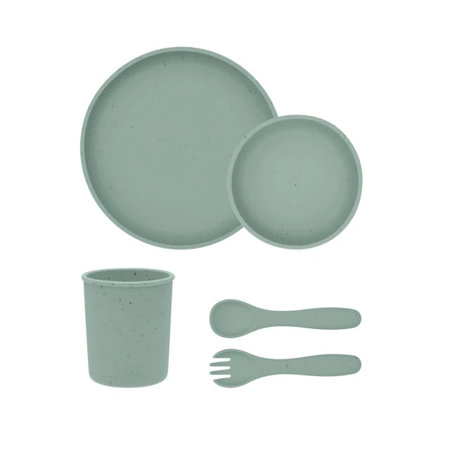 Σετ τραπεζαρίας Platinum Silicone Sage 5 τεμαχίων