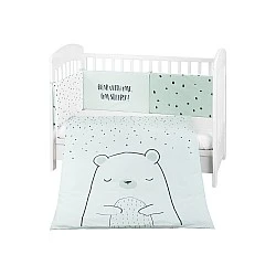 Βρεφικό σετ κρεβατιού 2 τεμαχίων EU style 70/140 Bear with me Mint