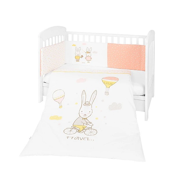 Βρεφικό σετ κρεβατιού 2 τεμαχίων EU style 70/140 Rabbits in Love