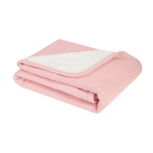 Πλεκτή κουβέρτα Dream Big Pink Sherpa