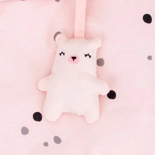 Κάδος πάνας με δεσίματα Bear with me Pink