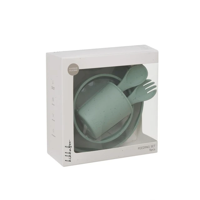 Σετ τραπεζαρίας Platinum Silicone Sage 5 τεμαχίων