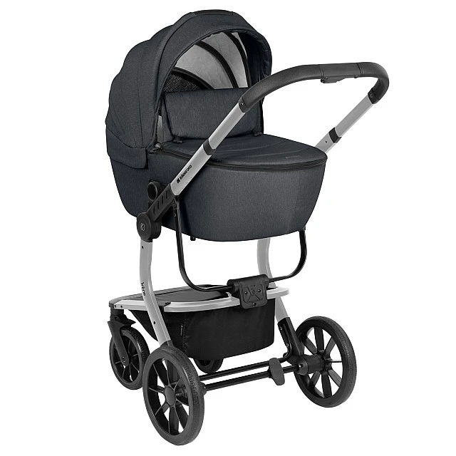 Συνδυασμένο καρότσι 3 σε 1 με σκληρό καλάθι Irene Dark Grey 2024
