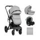 Συνδυασμένο καρότσι 3 σε 1 με σκληρό καλάθι Irene Light Grey 2024
