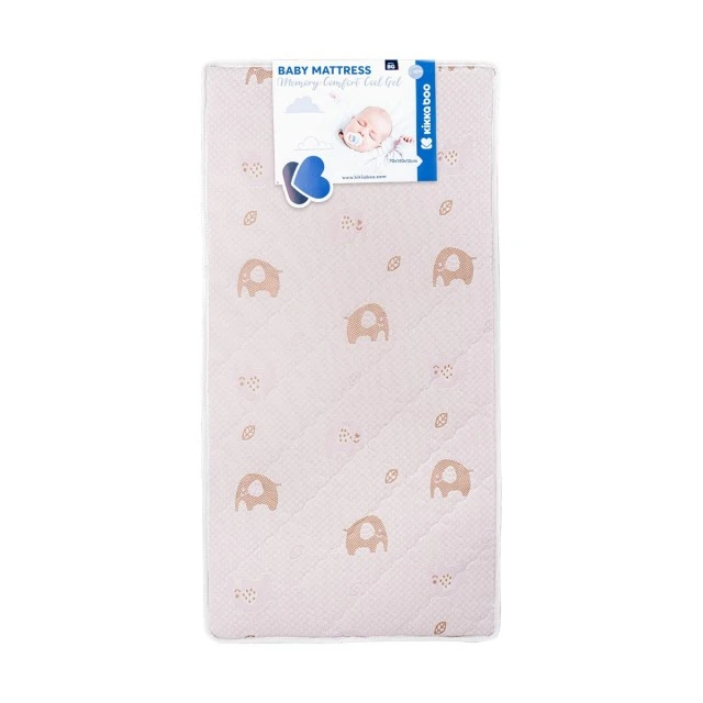 Mattress Memory Comfort Cool gel 70x140x12cm Elephants Pink