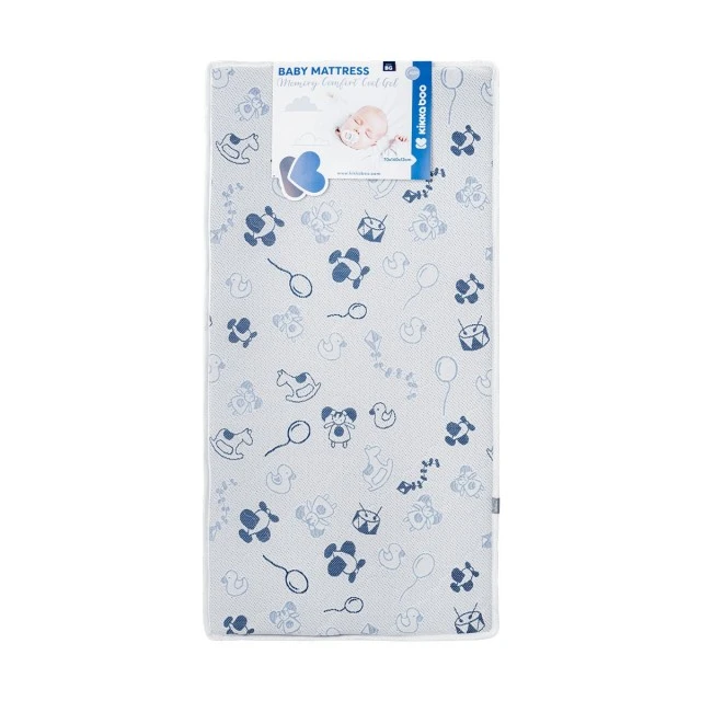 Mattress Memory Comfort Cool gel 70x140x12cm Horses Blue
