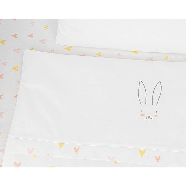 Βρεφικό σετ ύπνου για μίνι κούνια 5h Rabbits in Love
