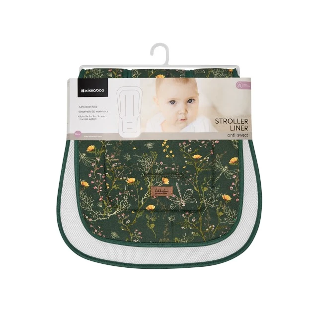 Αντιιδρωτική επένδυση καροτσιού Secret Garden Green