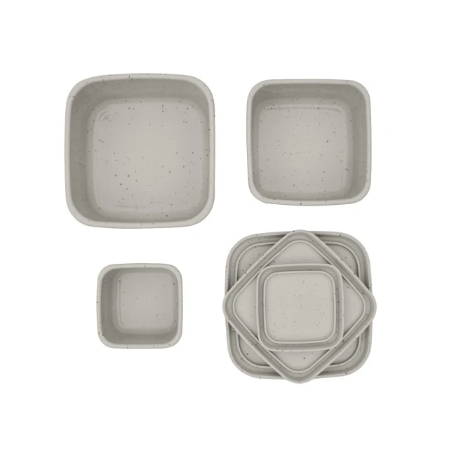 Σετ κουτί φαγητού 3 τεμ. Platinum Silicone Sand