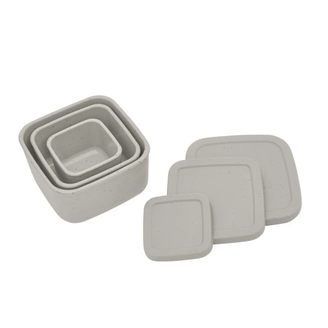 Σετ κουτί φαγητού 3 τεμ. Platinum Silicone Sand