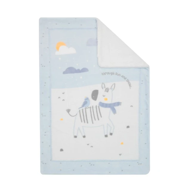 Σούπερ απαλή κουβέρτα Sherpa για μωρά 110/140 cm Stripy Friends
