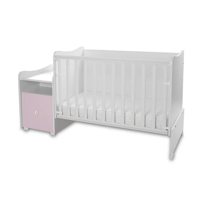 Κρεβάτι trend plus χρώμα λευκό/orchid pink