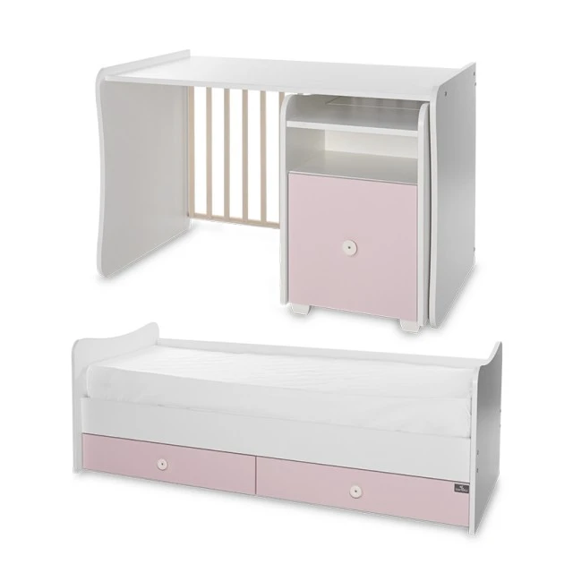 Κρεβάτι trend plus χρώμα λευκό/orchid pink