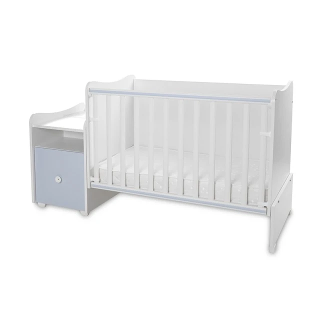 Κρεβάτι trend plus χρώμα λευκό/baby blue