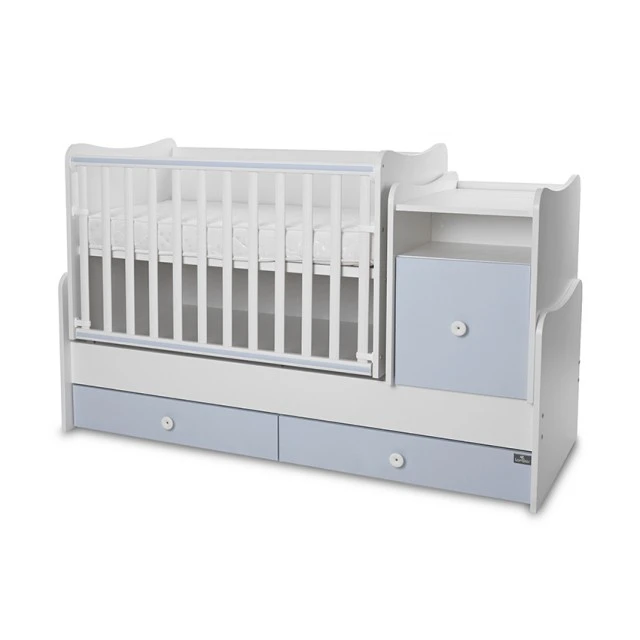 Κρεβάτι trend plus χρώμα λευκό/baby blue