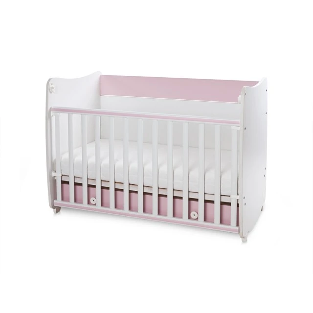 Κρεβάτι dream new 60/120 χρώμα λευκό + orchid pink