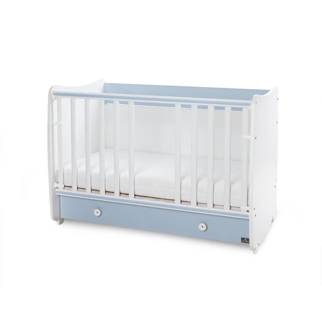 Κρεβάτι dream new 60/120 χρώμα λευκό + baby blue