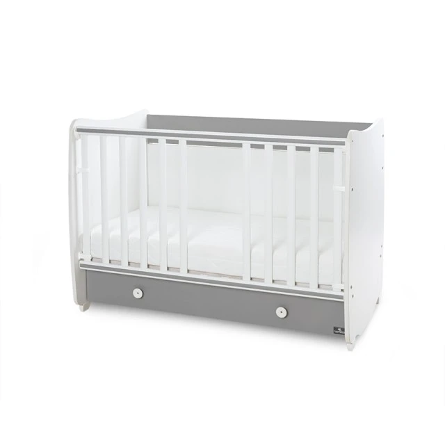 Κρεβάτι dream new 60/120 χρώμα λευκό + stone grey