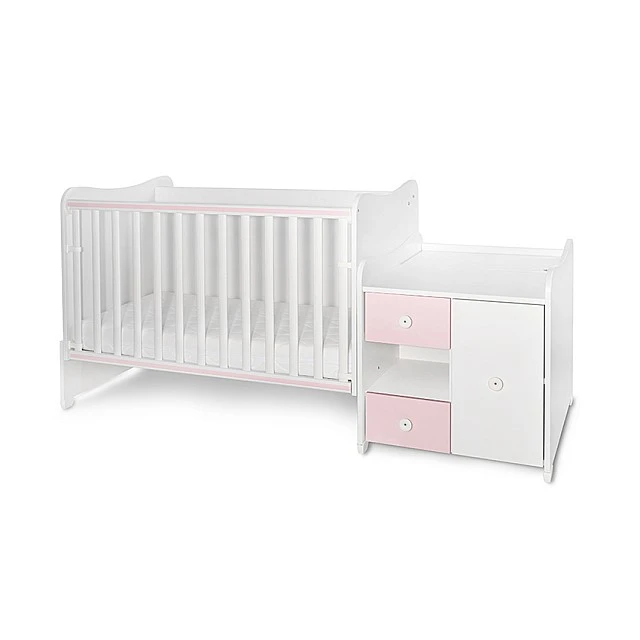 Κρεβάτι minimax νέο 190/72 χρώμα λευκό/ροζ ορχιδέα