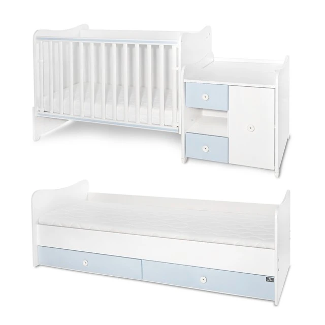 Κρεβάτι minimax νέο 190/72 χρώμα λευκό/baby blue