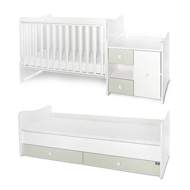 Κρεβάτι minimax νέο 190/72 χρώμα λευκό/γαλακτοπράσινο