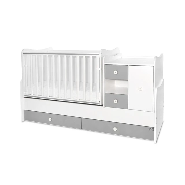Κρεβάτι minimax νέο 190/72 χρώμα λευκό/πέτρινο γκρι