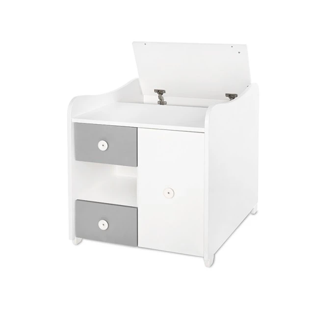 Κρεβάτι minimax νέο 190/72 χρώμα λευκό/πέτρινο γκρι