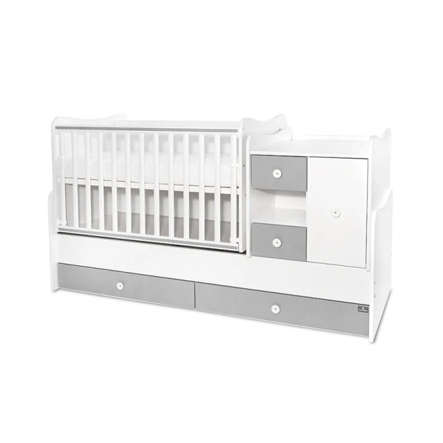 Κρεβάτι minimax νέο 190/72 χρώμα λευκό/πέτρινο γκρι