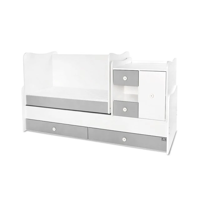 Κρεβάτι minimax νέο 190/72 χρώμα λευκό/πέτρινο γκρι