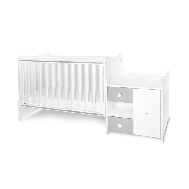 Κρεβάτι minimax νέο 190/72 χρώμα λευκό/πέτρινο γκρι