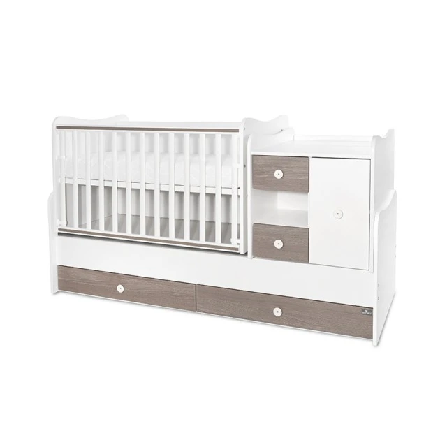 Κρεβάτι minimax 190/72 χρώμα λευκό/καφέ νέο