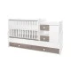 Κρεβάτι minimax 190/72 χρώμα λευκό/καφέ νέο