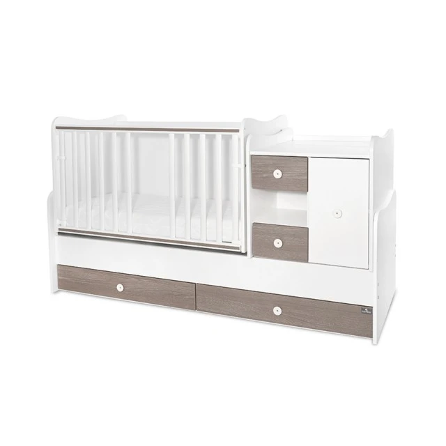 Κρεβάτι minimax 190/72 χρώμα λευκό/καφέ νέο