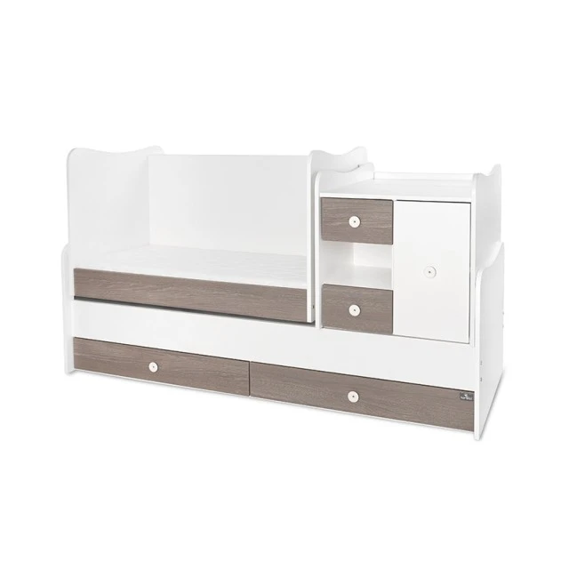 Κρεβάτι minimax 190/72 χρώμα λευκό/καφέ νέο